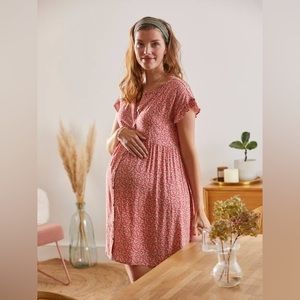 Vertbaudet - Printed Fluid Dress, Maternity & Nursing Special